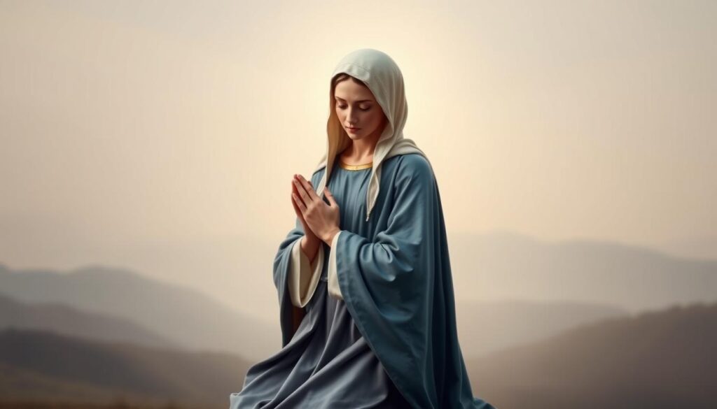 Virgem Maria na oração Salve Rainha